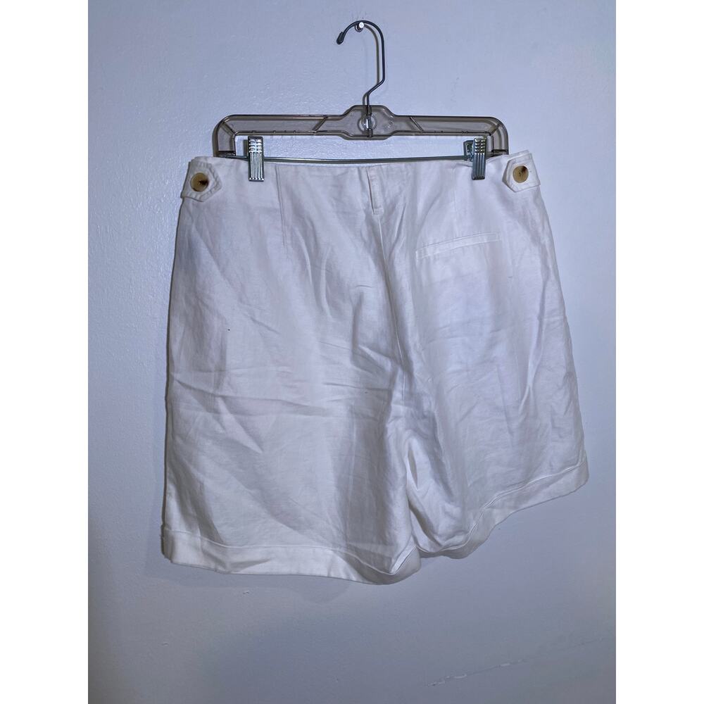 J.Mclaughlin Ebba Linen-Blend White Short SZ 10 - Picture 3 of 8